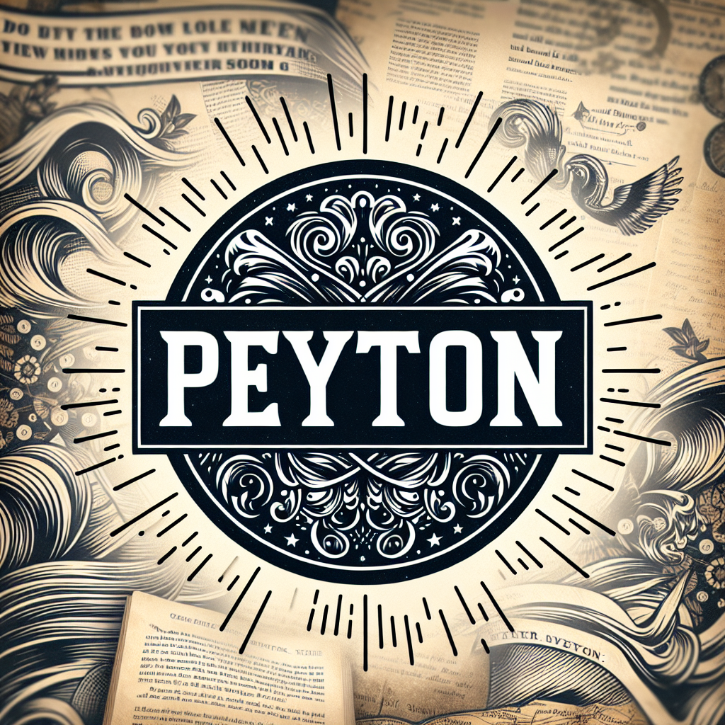 Peyton – englesko ime koje znači ‘iz sela ratnika’